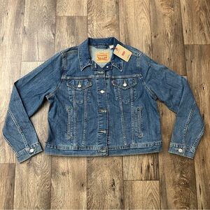 Levi’s Trucker Denim Jacket Women’s Size XL Dark Blue